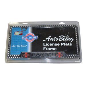 NCAA Iowa State Cyclones Logo Bling Jeweled License Plate Frame Auto Car Truck